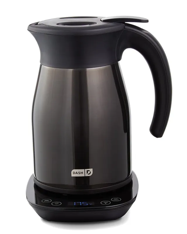 Dash Insulated Electric Kettle, 1.7L Stainless Steel Tea Kettle with Temperature Control, Keep Warm, Digital Display, Cool-Touch Exterior, Hot Water for Tea & Coffee, 1500W