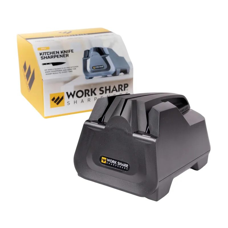 Work Sharp Electric Kitchen Knife Sharpener - Get knives ready for cookouts and BBQ‘s- Fits in Kitchen Drawer, Sharpens every time, fast & easy