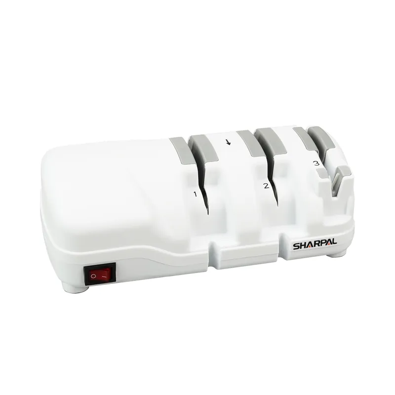 SHARPAL 198H Electric Knife Sharpener - 3 Stage Professional Knife Sharpening System with Diamond Wheels, Suit for Double-Beveled Straight Edge & Serrated Knives, Premium Fathers Day Gift