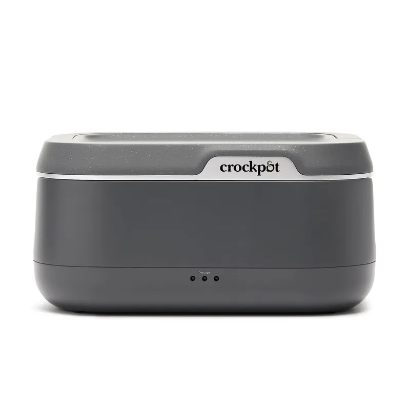 Crock-Pot 28-Ounce Mini Electric Heated Lunch Box, Portable Food Warmer, Perfect for Travel, Car, On-the-Go, Keeps Food Warm, Spill-Free, Dishwasher-Safe, Ideal Gift for Men and Women, Gray