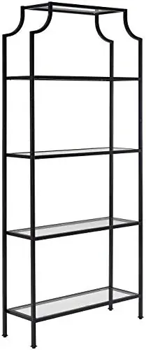Crosley Furniture Aimee Bookshelf with Glass Shelves