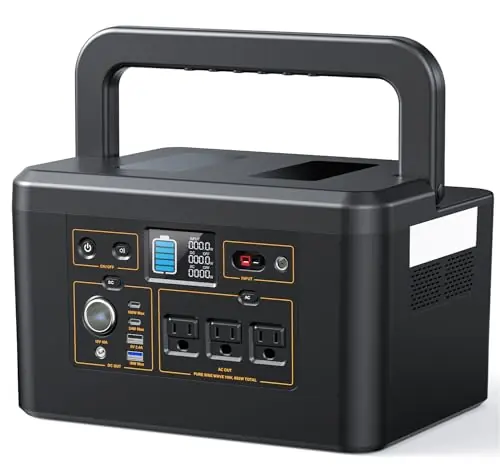 Portable Power Station 650W (1200W Peak), 576Wh Solar Generator, LiFePO4 Battery 3.5 Hour Fast Charging, Solar Generator for Home & Emergency Backup, Hurricane, CPAP (Solar Optional)