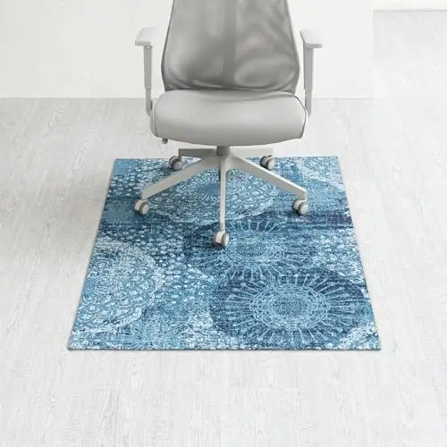 Anji Mountain Rug‘d Office Chair Mat for Carpet & Hardwood Floor - Jacquard Woven, Anti-Slip Backing, Low Pile