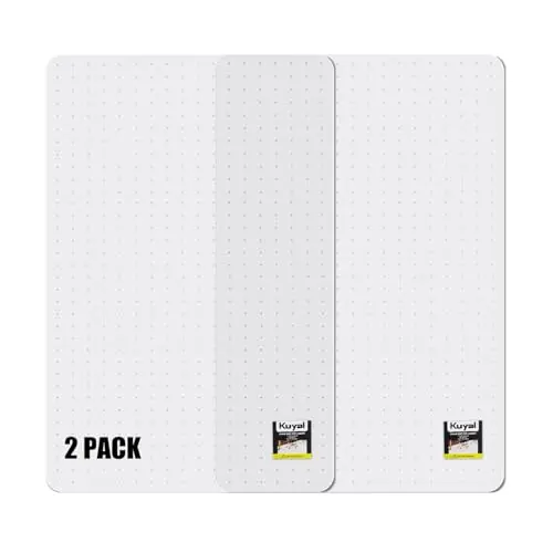 Kuyal Office Chair Mat for Carpet, 2 Pack 32x 49 Clear Heavy Duty Computer Chair Mat