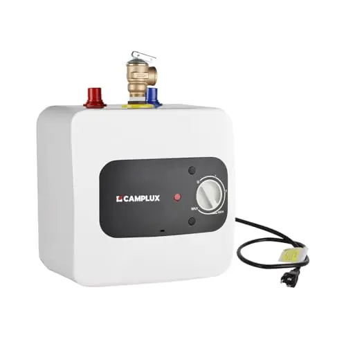 CAMPLUX Mini Tank Electric Water Heater 1.32 Gallons Hot Water Heaters 110V 120V, Under Sink Water Heater with Cord Plug 1.44kW, UL Listed