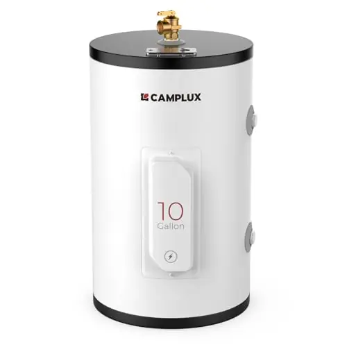 CAMPLUX Tank Water Heater Electric,10 Gallon Point of Use Hot Water Heater (ME100B) 120V 1500W, Easier Using with Adjustable Thermostat, Save Time, UL Listed