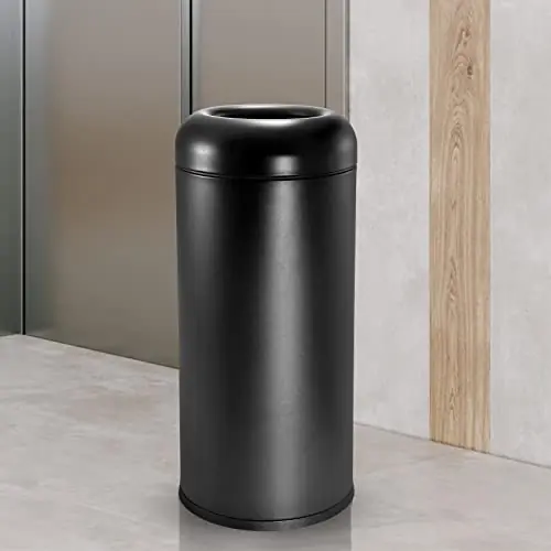 Commercial Trash Can 16.5 Gallon Open Top Outdoor Indoor Garbage Enclosure Inner with Lid Inside Barrel