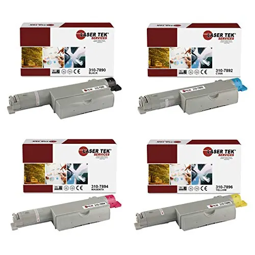 Services Compatible Toner Cartridge Replacement for Dell 5110 310-7890 310-7892 310-7894 310-7896 Works with Dell