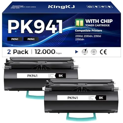 Toner Cartridge 2-Pack High Yield Replacement for Dell 2330 2350 PK941 Toner Compatible with Dell