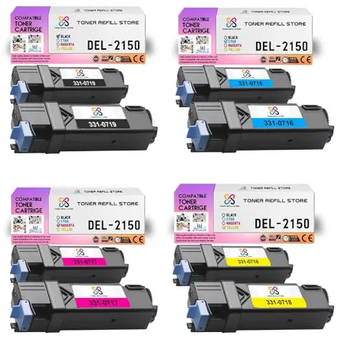 Refill Store Compatible Toner Cartridge Replacement for Dell 2150 Works with Dell 2150 2150CDN 2150CN 2155 2155CDN 2155CN Printers