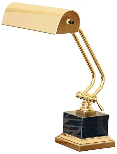 House of Troy P10-101-B Portable Desk/Piano Lamp with Black Marble