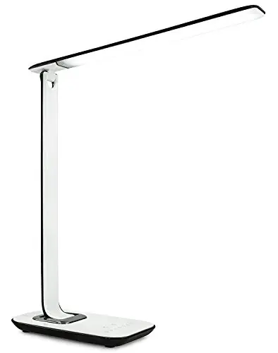 Desk Lamp With USB Charging Port Dimmable Touch Controls w/Color Adjustment, Eye Care Task Lamp