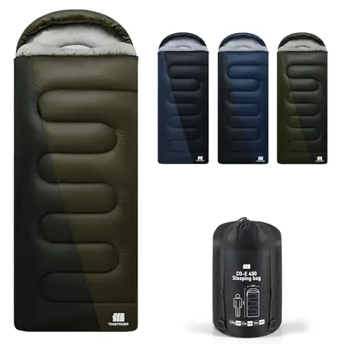 TANSTRIDER XXL Winter Sleeping Bags for Adults Cold Weather,Camping Sleeping Bag for Kids with Compression Sack,4 Season Camping Essentials Gear for Hiking,Traveling,Outdoor,Backpacking,Climbing