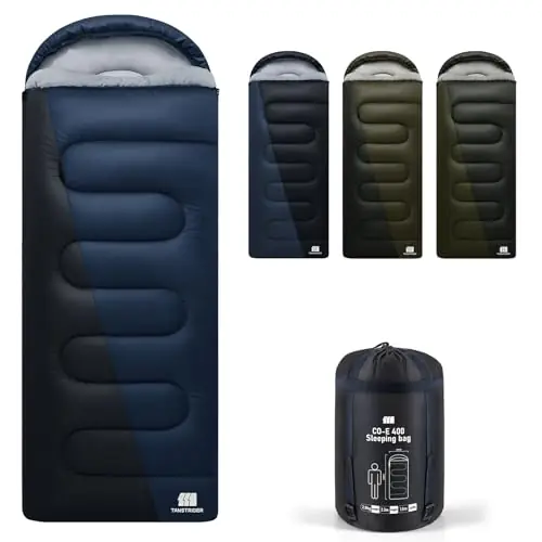 TANSTRIDER XXL Winter Sleeping Bags for Adults Cold Weather,Camping Sleeping Bag for Kids with Compression Sack,4 Season Camping Essentials Gear for Hiking,Traveling,Outdoor,Backpacking,Climbing