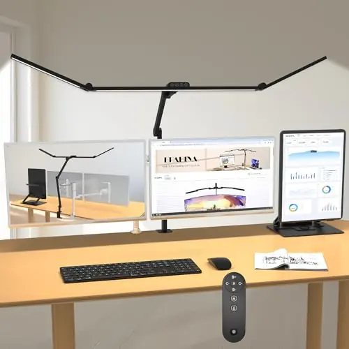 3000 Lumen Ultra Bright Architect Desk Lamp with Clamp, 36W Tall Overhead Led Desk Light for Home Office