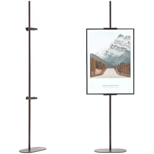 Metal Heavy Duty Floor Easels for Painting, Antique Tall Picture Easels with Base for Signs Photos Display