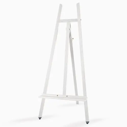 Frame Wooden Display Easel - Adjustable Lyre Beechwood Studio Easel Stand Holding Canvas Up to 90", Inclinable