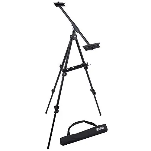 U.S. Art Supply 80" Aluminum Art Easel Stand Sign Display, Watercolor Field