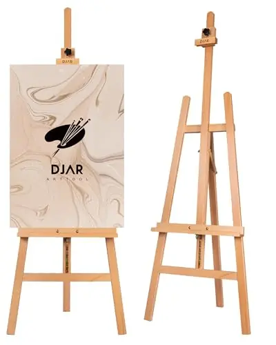 Painting Easel for Adults, Adjustable Heavy-Duty Wooden Art Easel for Painting