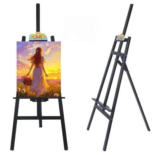 Wooden Easel Stand for Sign, 47" Adjustable Painting & Display Easel for Adults, Beginners and Students