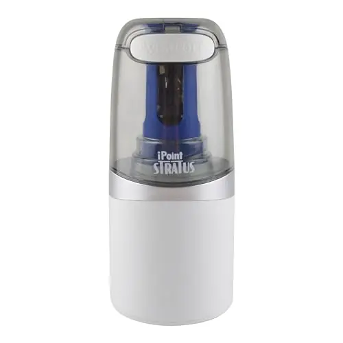 Westcott 17793 iPoint Stratus Electric Pencil Sharpener with Titanium-Bonded Blades and Pop-Top