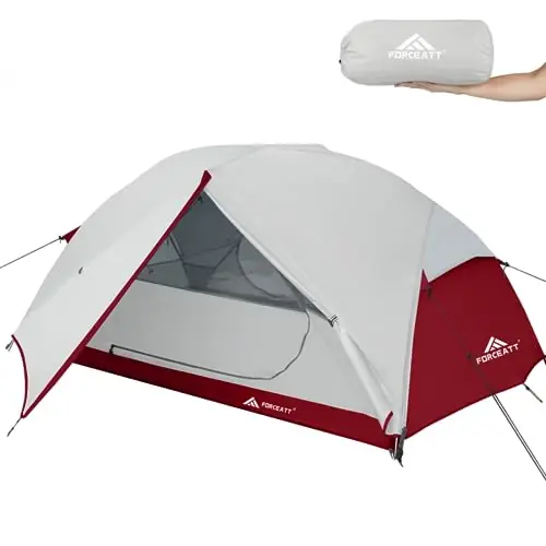 Forceatt Tent 3 Person Camping Tent, Waterproof and Windproof 3-4 Seasons Ultralight Backpack Tent, can be Installed Immediately, Suitable for Hiking, Camping, Outdoor…