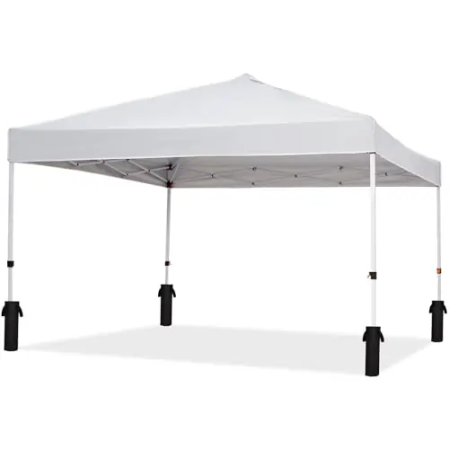 10x10ft Pop-Up Canopy, Outdoor Screen Tent with Mesh Mosquito Netting Sidewalls, Waterproof & UV-Block Shade Shelter for Camping, Picnic, Deck & Backyard Events