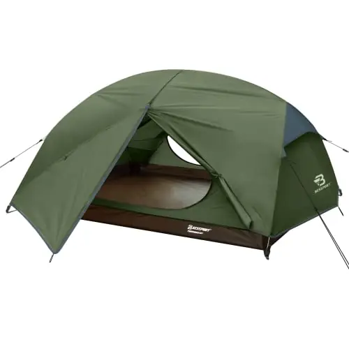 Bessport Camping Tent for 3 Person, Lightweight Backpacking Tent Waterproof Windproof Two Doors Easy Setup Double Layer Outdoor Tents for 3 to 4 Seasons, Suitable for Outdoor,Hiking,Camping