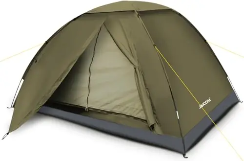 JAICOM 1 Person Camping Tent - Lightweight Backpacking Tent, Waterproof Windproof Easy Setup Hiking Tent, Suitable for Outdoor, Family, Camping, Hunting, Mountaineering Travel