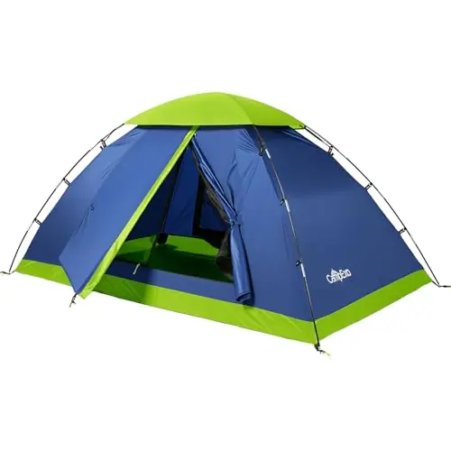 CampExo Camping Tent,2 Person Tent,Lightweight Waterproof Backpacking Tent,5-Minute Setup Outdoor Tent with Carry Bag,Ideal for Camping Hiking (Navy Blue)