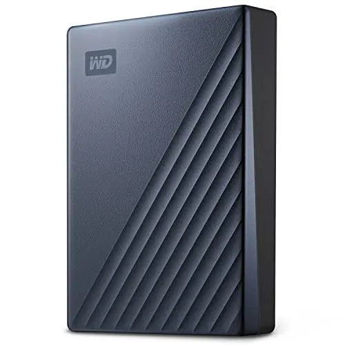 Blue, Portable External Hard Drive, backup software with defense against ransomware