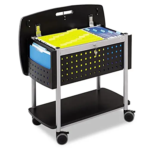 Safco Scoot Mobile File Cart with Work Surface, Fits Letter and Legal-Size Hanging Folders