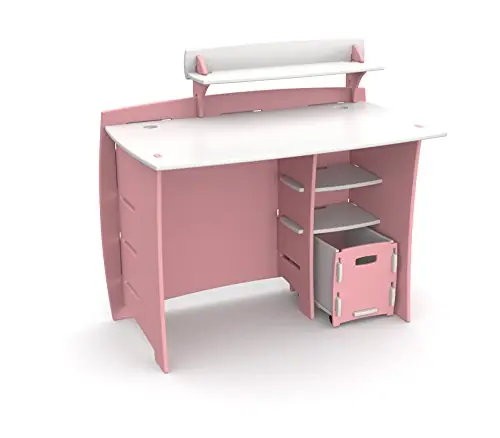 Legaré Furniture Children‘s Desk with Shelves and File Cart Set for Kids