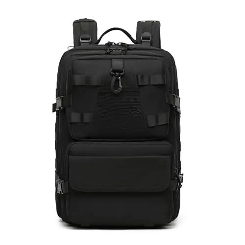 aiGear 50L Military Tactical Backpack 3 Days Assault Pack Large Day Backpack for Men Molle Army Bug Out Bag Waterproof Heavy Duty Hiking Trekking Rucksack - Black