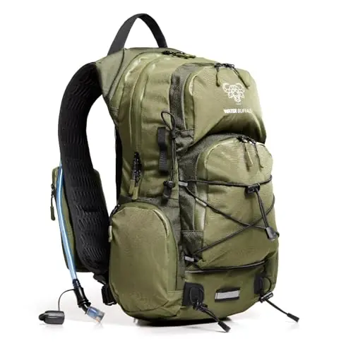 Sherpa Hiking Hydration Backpack – 22L Hiking Backpack with Water Bladder, Phone Compartment, Waterproof Zippers & Trekking Pole Holders