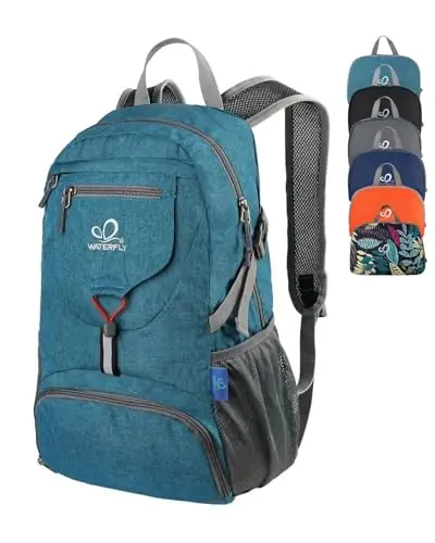 WATERFLY Small Lightweight Packable Backpack 20l Ultra Light Foldable Travel Hiking Camping Daypack Day Pack for Man Woman