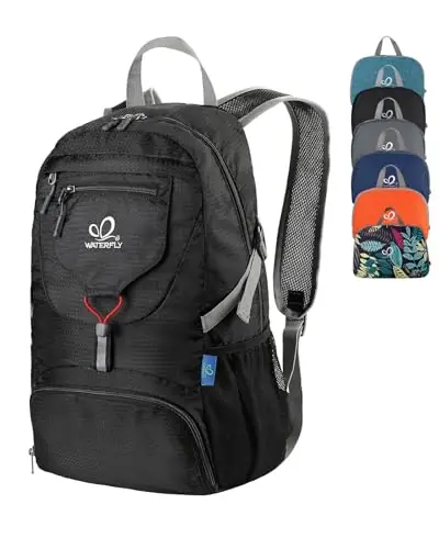 WATERFLY Small Lightweight Packable Backpack 20l Ultra Light Foldable Travel Hiking Camping Daypack Day Pack for Man Woman