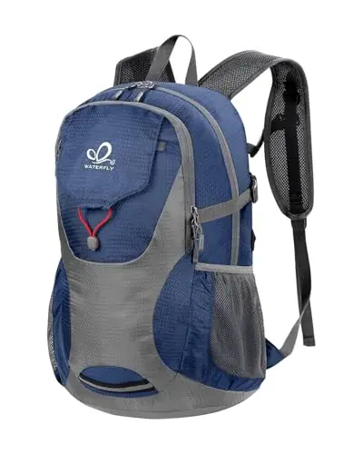 WATERFLY Lightweight Packable Hiking Backpack 30L Foldable Travel Daypack Ultralight Camping Day Pack for Woman Man