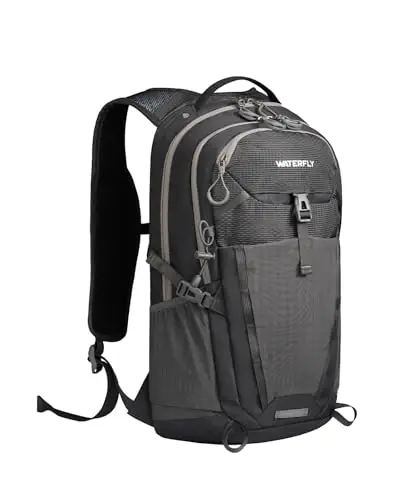 WATERFLY Small Lightweight Hiking Backpack 20L Outdoor Daypack with Phone Pocket, Hydration Compatible, Breathable Backpanel, Multi-Compartment for Camping Trekking Travel Women Men