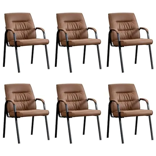 Office Guest Reception Chair Set of 6, Conference Room Chairs Waiting Room Chairs 6 Pack