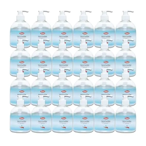 SIPA Hand Sanitizer Pump, Original 16.9 Fl. Oz/ 500 ml, Fresh Scent Gel, with Vitamin E and Aloe