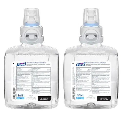 1200 mL Foam Hand Sanitizer Refill for PURELL CS8 Automatic Sanitizer Dispenser (Pack of 2) – 7851-02