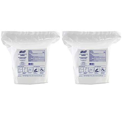 Purell Hand Sanitizing Wipes, Alcohol Free Formula, 1200 Count Wipes Refill for Purell High