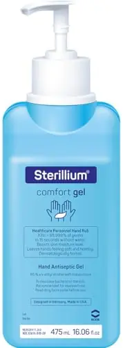 Sterillium© gel Hand Antiseptic Sanitizer, 16.06 fl oz (475mL), 85% Alcohol with Moisturizers