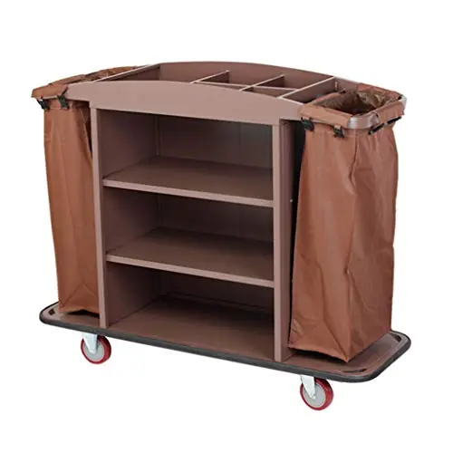 House Keeping Cart Trolley Hotel Trolley Service Truck Shelf Metal Plate Thickness-Underframe Anti-Collision Wheel