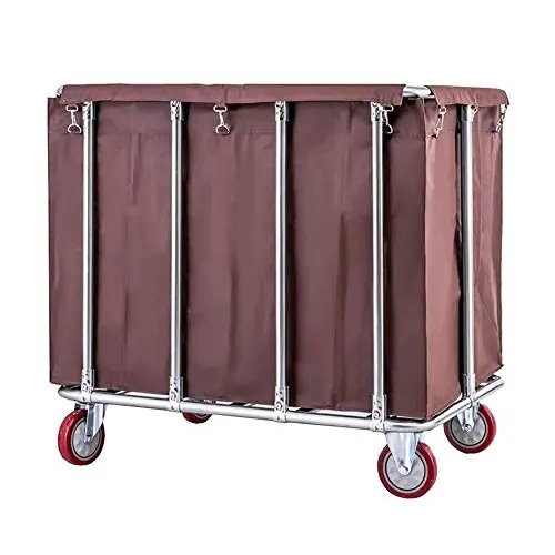 Laundry Basket On Wheels Commercial Rolling Laundry Sorter Cart with Wheels, Hotel Housekeeping Service