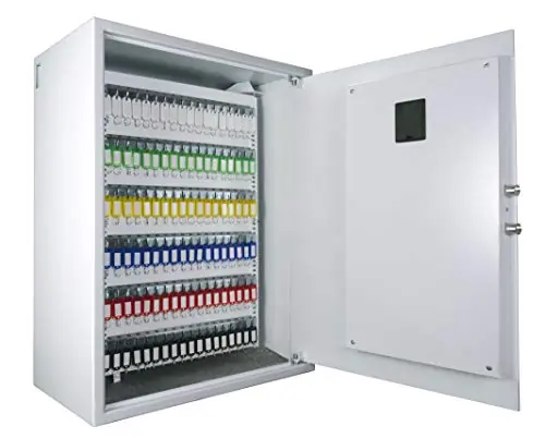 Barska 736-Key Digital Wall-Mount Key Cabinet Safe – Steel Key Lock Box with PIN Code Access
