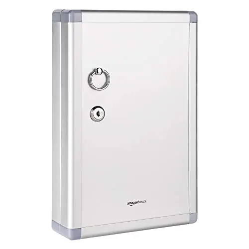 Amazon Basics Cabinet Key lock Box, Silver