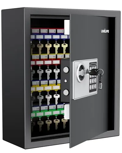 70 Position Key Cabinet with Combination & Key Lock Wall Mounted Security Keys Safe Key