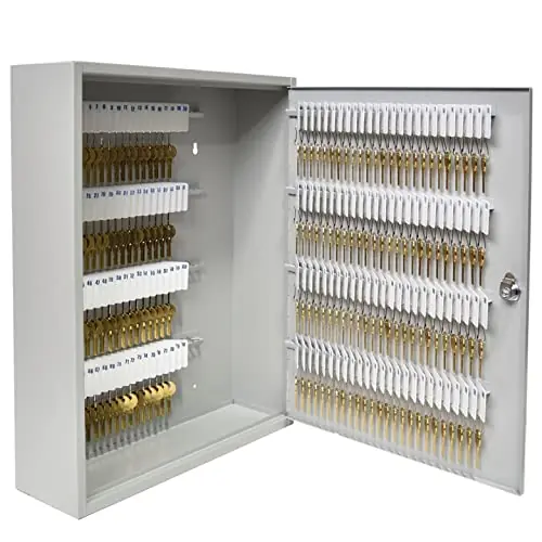 BankSupplies STEELMASTER Key Holder Cabinet - 200-Key Cabinet - 200 Easy-to-Write-On Key Tags
